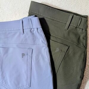 2 Pack Lot Public Rec Pants Men 36/32 Olive Blue Nylon Stretch All Day Every Day